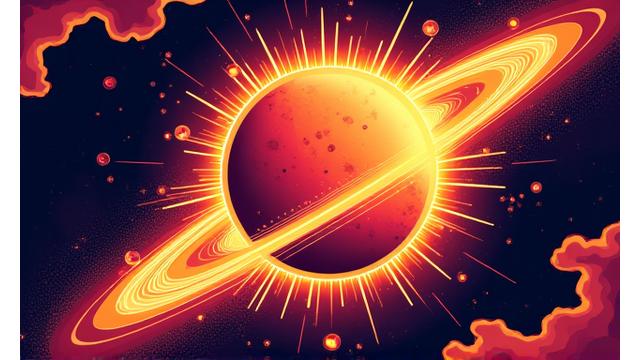 Ilustrace planety Mars a její symbolika ve zvěrokruhu