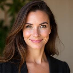 Profesionální portrét Aleny Novákové, usmívající se astrologičky.