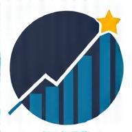 Ikona grafu s ascendentní křivkou představující predikce